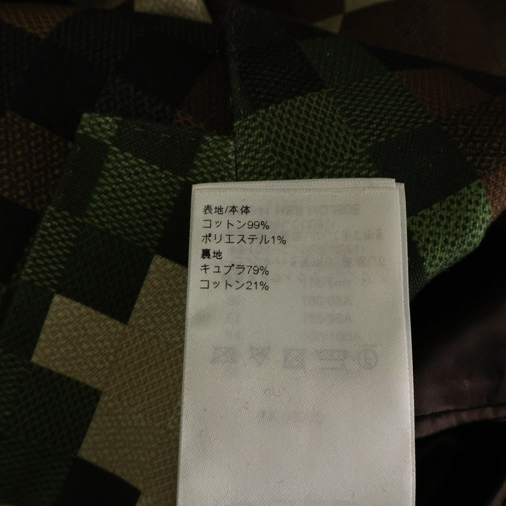 LOUIS VUITTON(ルイヴィトン) 24SS ダモフラージュ ダミエ ピクセル 迷彩 カモフラ総柄 2B テーラードジャケット グリーン×ブラウン×ベージュ RM241 HSB HQJ60E