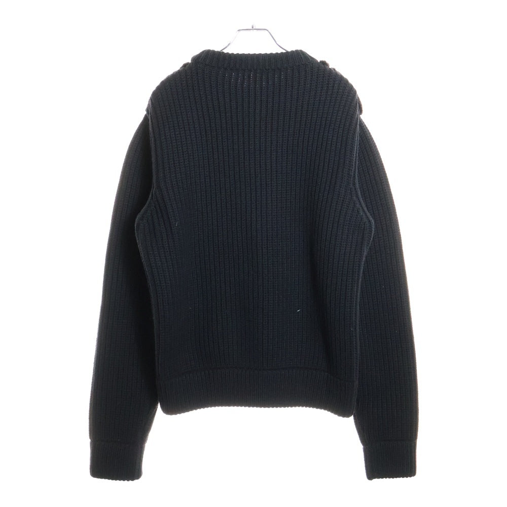 LOUIS VUITTON(ルイヴィトン) モノグラムファー ミンククルーネックウールニットセーター ブラック RM202 YQQ HJN93WYQQ