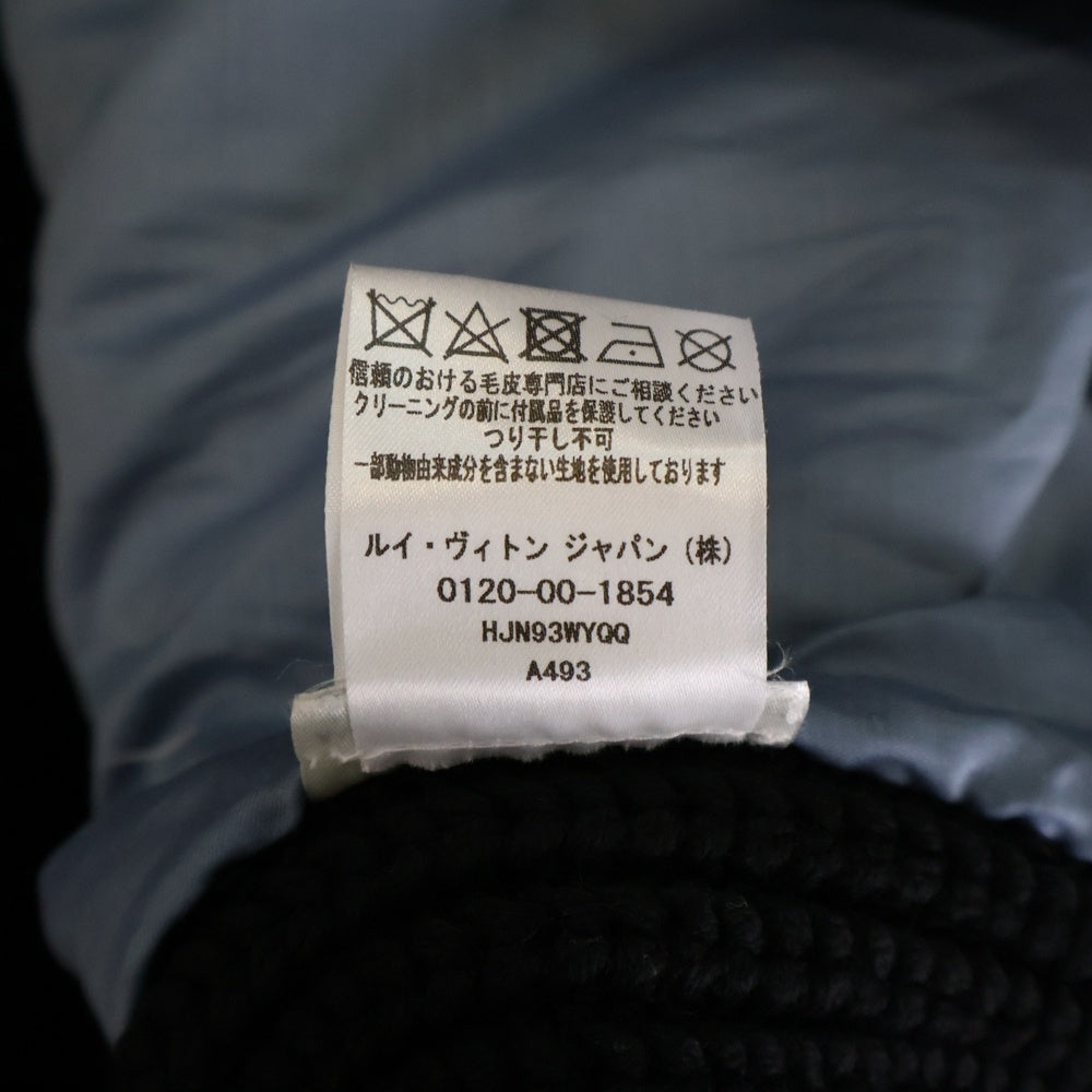 LOUIS VUITTON(ルイヴィトン) モノグラムファー ミンククルーネックウールニットセーター ブラック RM202 YQQ HJN93WYQQ