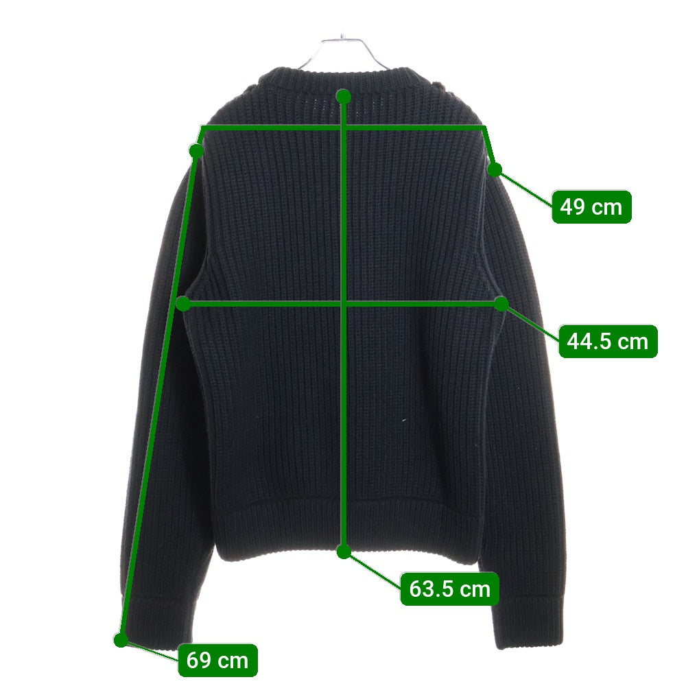 LOUIS VUITTON(ルイヴィトン) モノグラムファー ミンククルーネックウールニットセーター ブラック RM202 YQQ HJN93WYQQ