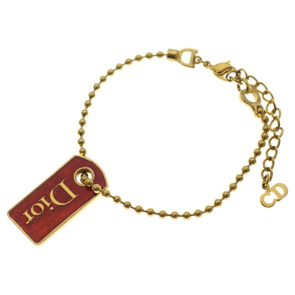 DIOR(ディオール) ロゴ ドックタグ ブレスレット ボールチェーン