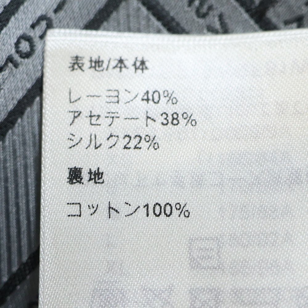 LOUIS VUITTON(ルイヴィトン) 24SS ロゴチェック総柄ジャガード シルク混 ビスコース アセテート 長袖シャツ グレー RM241F 213 HQFS1W
