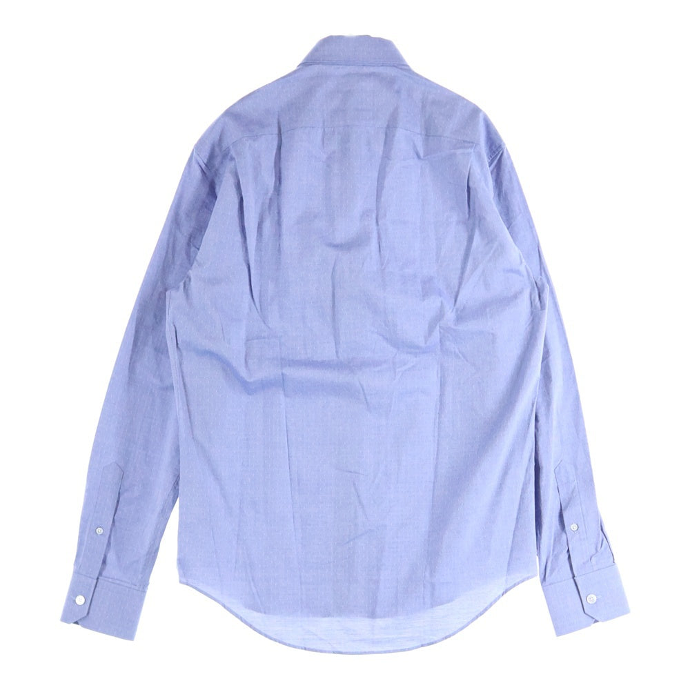 LOUIS VUITTON(ルイヴィトン) 18AW LVワンポイントロゴ刺繍 ボタンダウン 長袖シャツ ブルー RM182Q GHA HFS41W