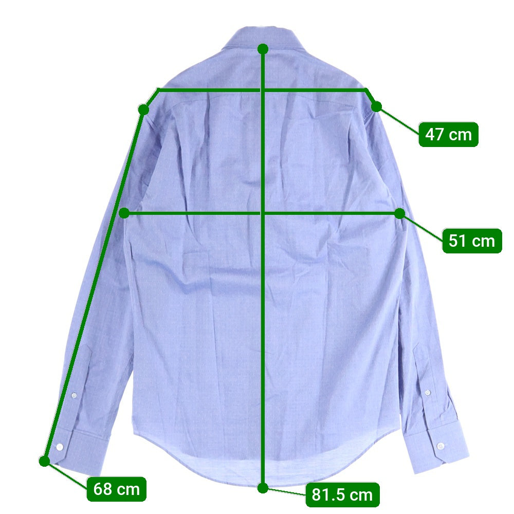 LOUIS VUITTON(ルイヴィトン) 18AW LVワンポイントロゴ刺繍 ボタンダウン 長袖シャツ ブルー RM182Q GHA HFS41W