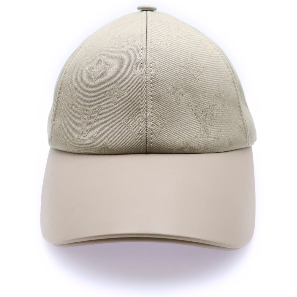 LOUIS VUITTON(ルイヴィトン) LVファースト コットン/レザー モノグラムベースボールキャップ 帽子 カーキ M7127M