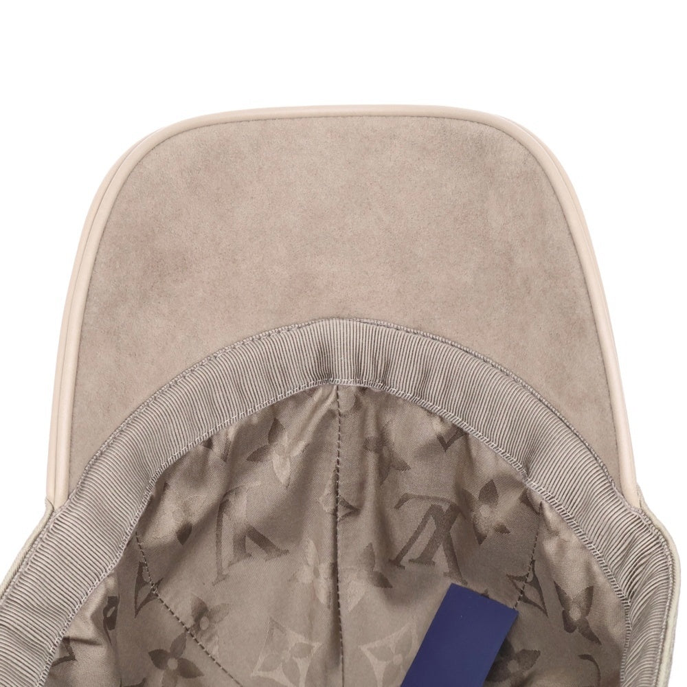 LOUIS VUITTON(ルイヴィトン) LVファースト コットン/レザー モノグラムベースボールキャップ 帽子 カーキ M7127M