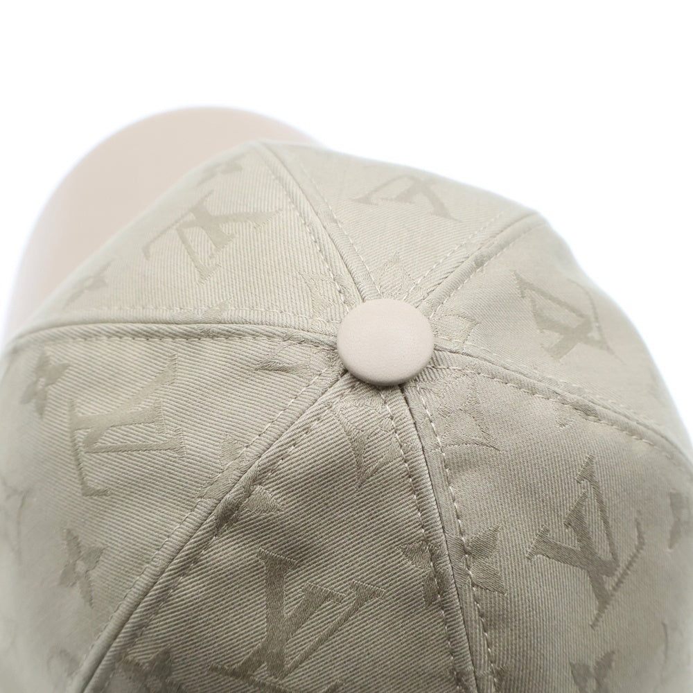 LOUIS VUITTON(ルイヴィトン) LVファースト コットン/レザー モノグラムベースボールキャップ 帽子 カーキ M7127M