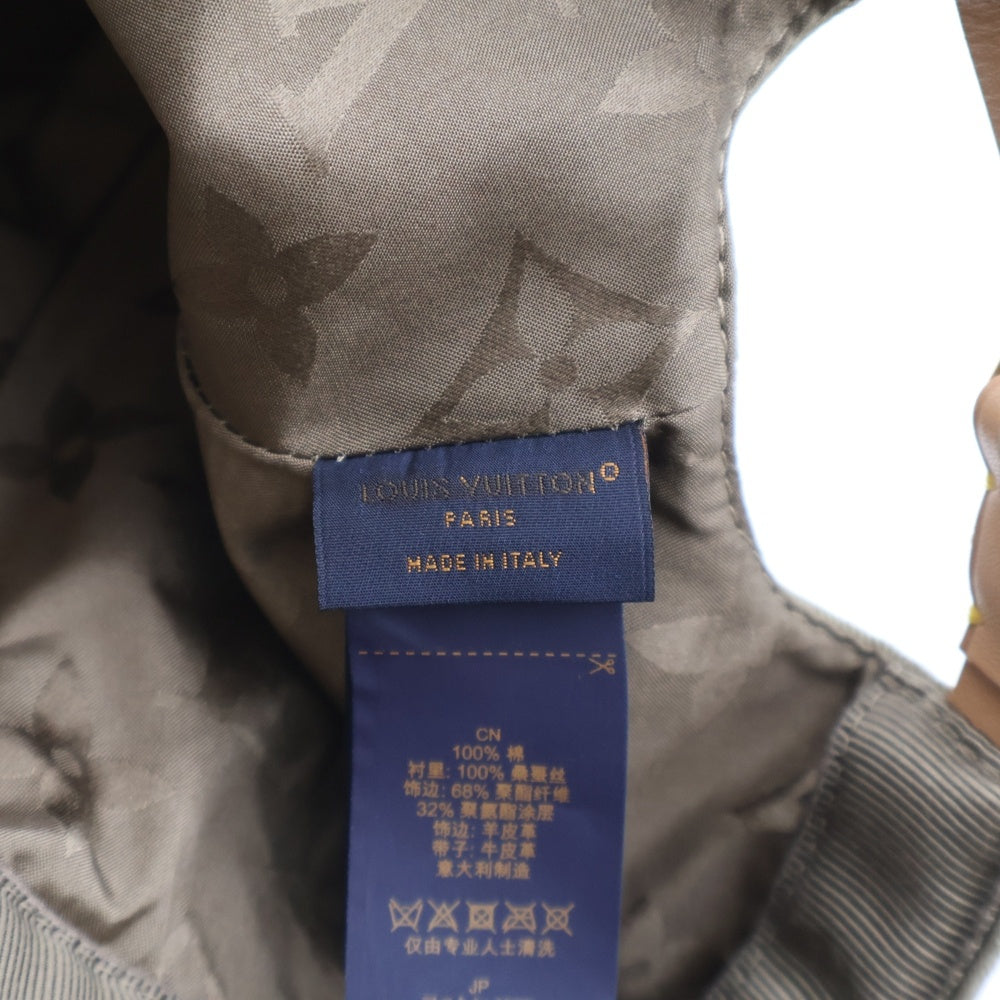 LOUIS VUITTON(ルイヴィトン) LVファースト コットン/レザー モノグラムベースボールキャップ 帽子 カーキ M7127M