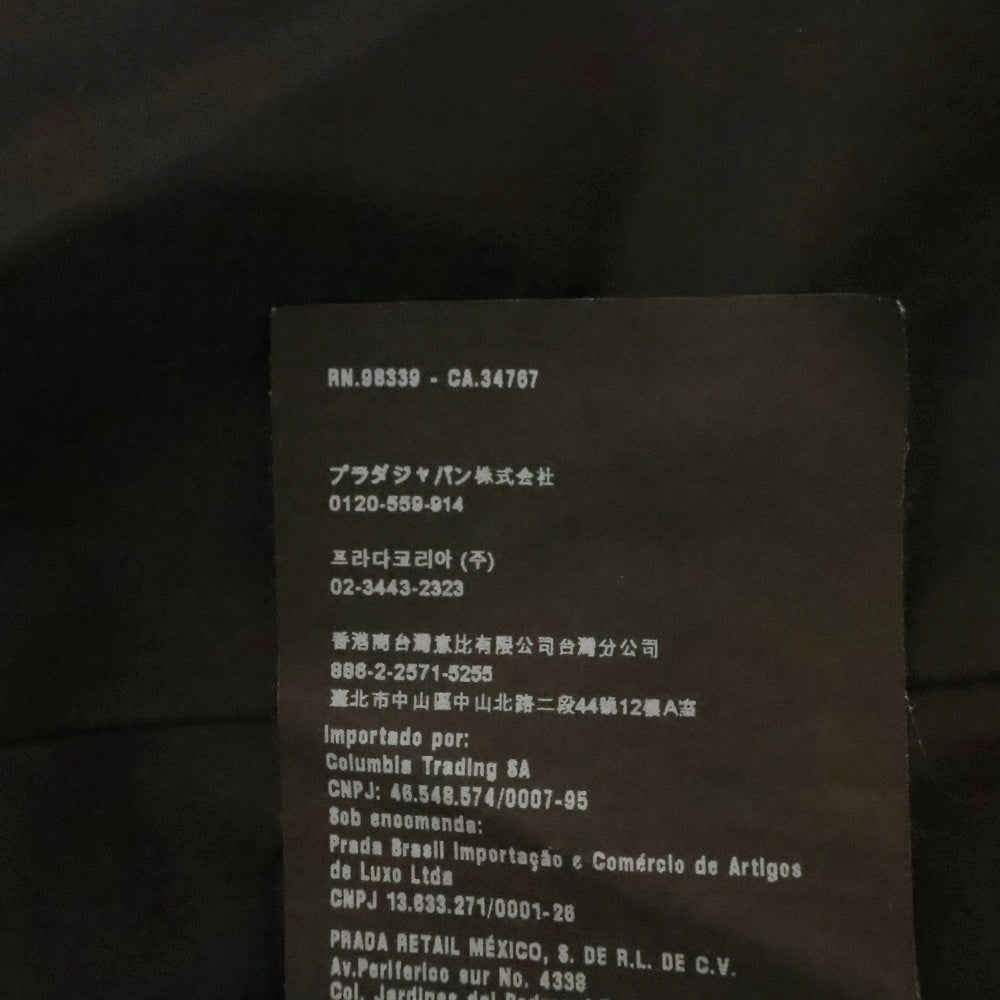 PRADA(プラダ) 14SS トライアングルロゴプレート カモフラ 迷彩総柄 プリント ナイロン フーデッド ジップアップ ジャケット カーキ レディース 29Z597