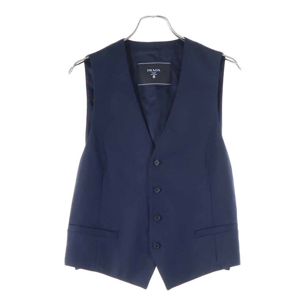 PRADA(プラダ) 22AW バージンウール 4B ジレ ベスト ネイビー UGL37