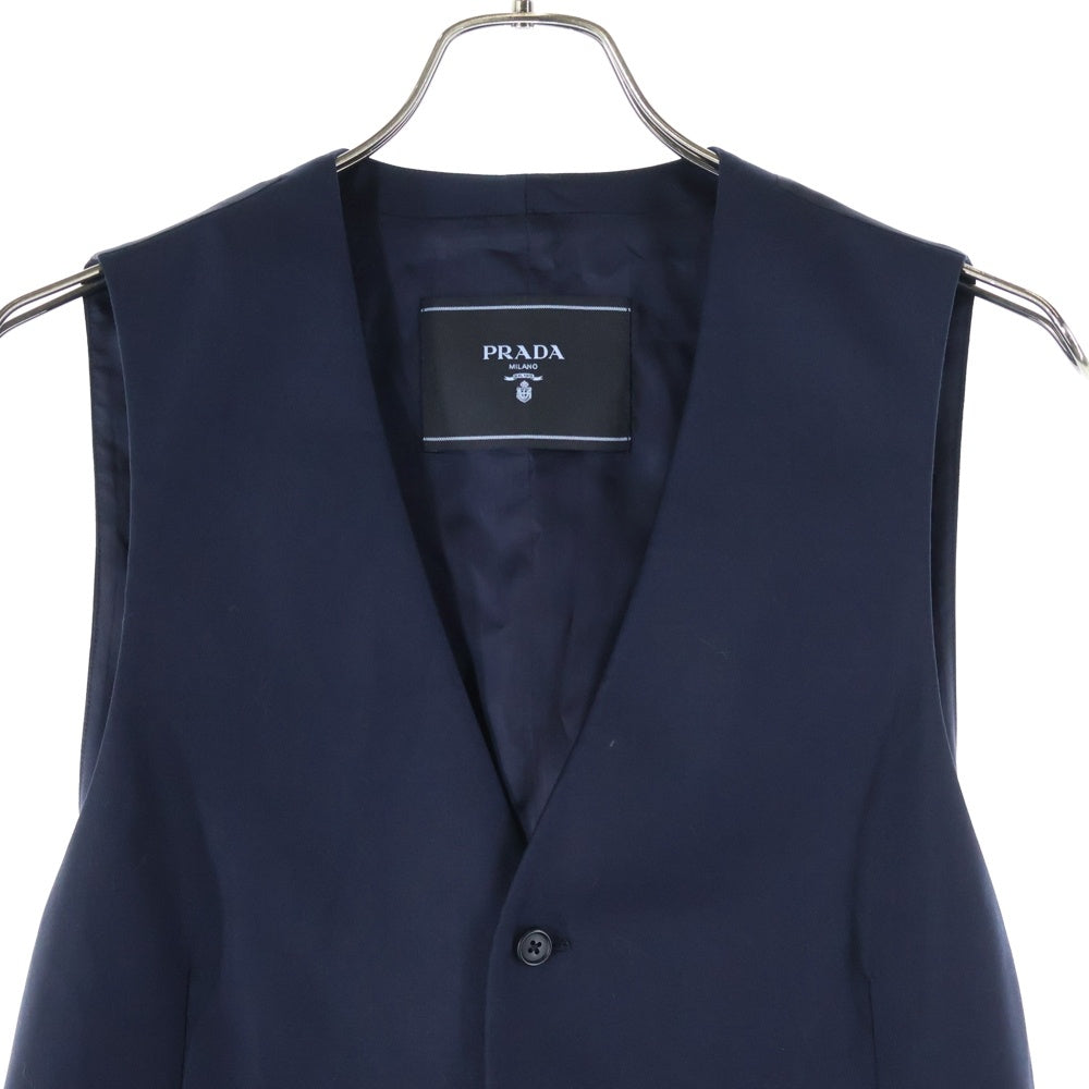 PRADA(プラダ) 22AW バージンウール 4B ジレ ベスト ネイビー UGL37