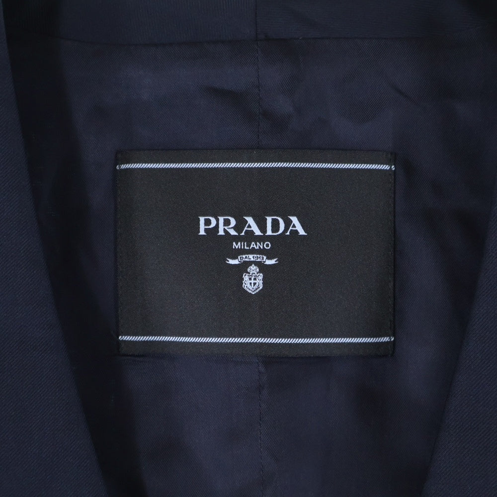 PRADA(プラダ) 22AW バージンウール 4B ジレ ベスト ネイビー UGL37