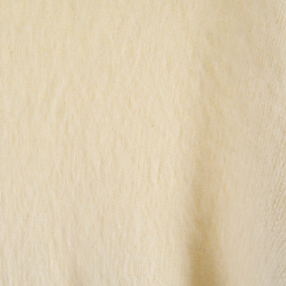 TOM FORD(トムフォード) モヘア シルク混 ウール シャギー クルーネック プルオーバー 長袖ニット セーター ホワイト