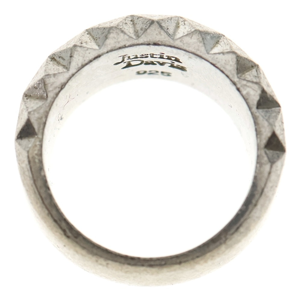 Justin Davis(ジャスティンデイヴィス) GLITZ DELUXE オニキス リング ラインストーン Ag925 SV シルバー 指輪