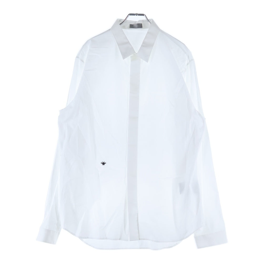 DIOR(ディオール) 17SS BEE ロゴ刺繍 比翼ボタン 長袖シャツ ホワイト 733C518B1581