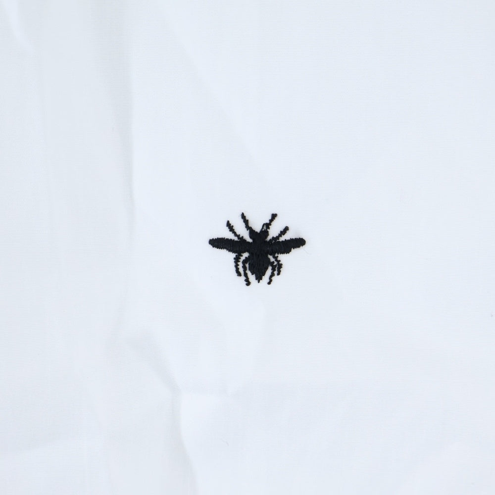 DIOR(ディオール) 17SS BEE ロゴ刺繍 比翼ボタン 長袖シャツ ホワイト 733C518B1581