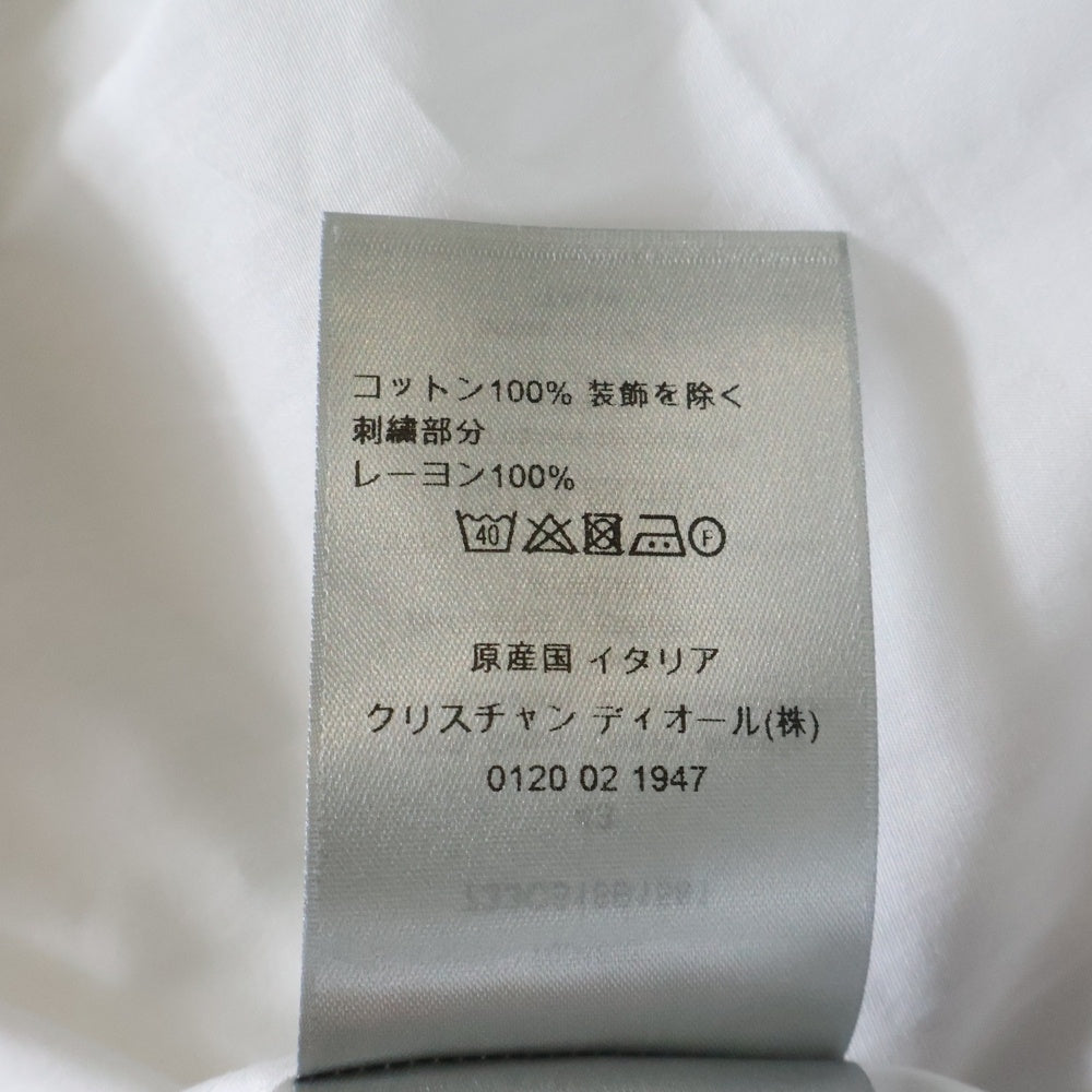 DIOR(ディオール) 17SS BEE ロゴ刺繍 比翼ボタン 長袖シャツ ホワイト 733C518B1581