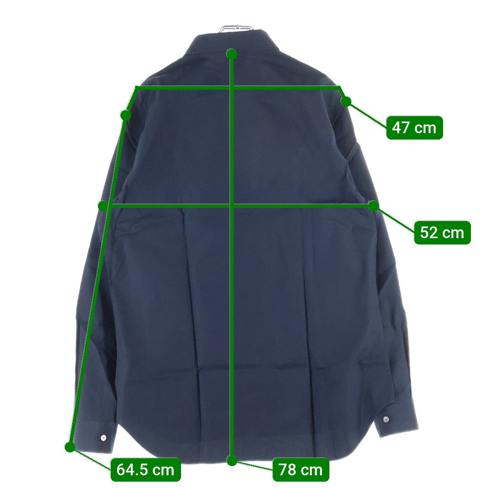 DIOR(ディオール) ワッペンロゴ 比翼ボタン 長袖シャツ ブラック 313C545A1581