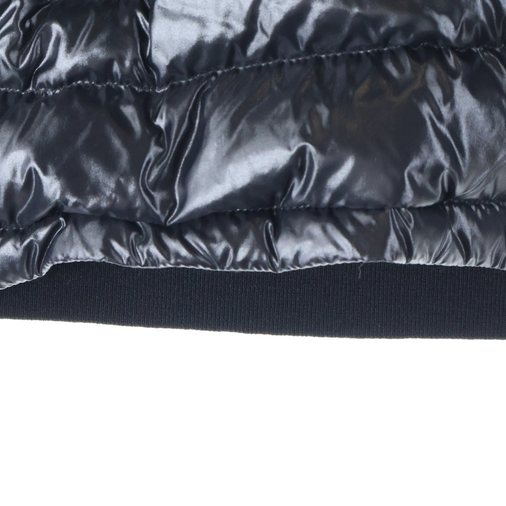 MONCLER(モンクレール) 21AW ラバーワッペンロゴ サーマルニット切り替え ジップアップ ダウンジャケット ブラック G20919B00002 M1131
