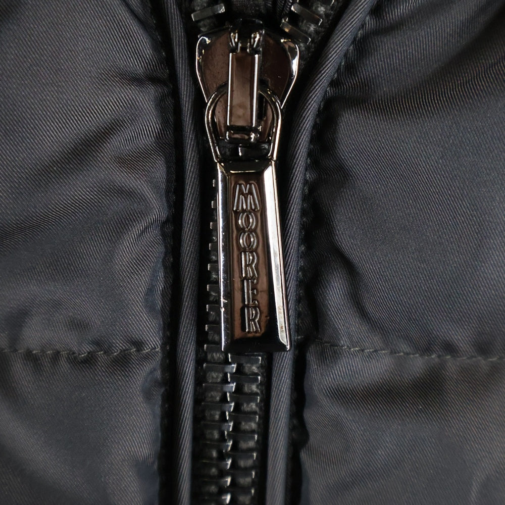 MOORER(ムーレー) FAYER-WK フーデッド ジップアップ ダウンベスト ブラック