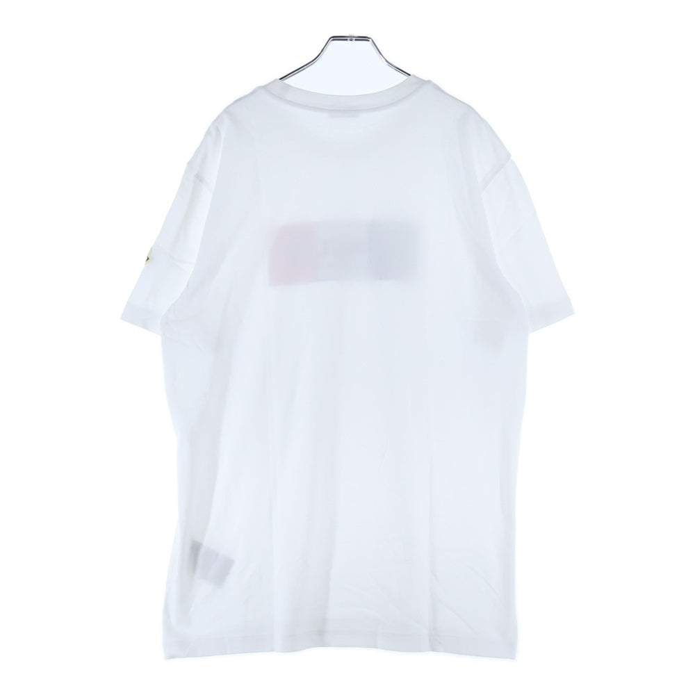 MONCLER(モンクレール) 23AW トリコロール ロゴプリント クルーネック 半袖Tシャツ カットソー ホワイト I20918C00036 8390T