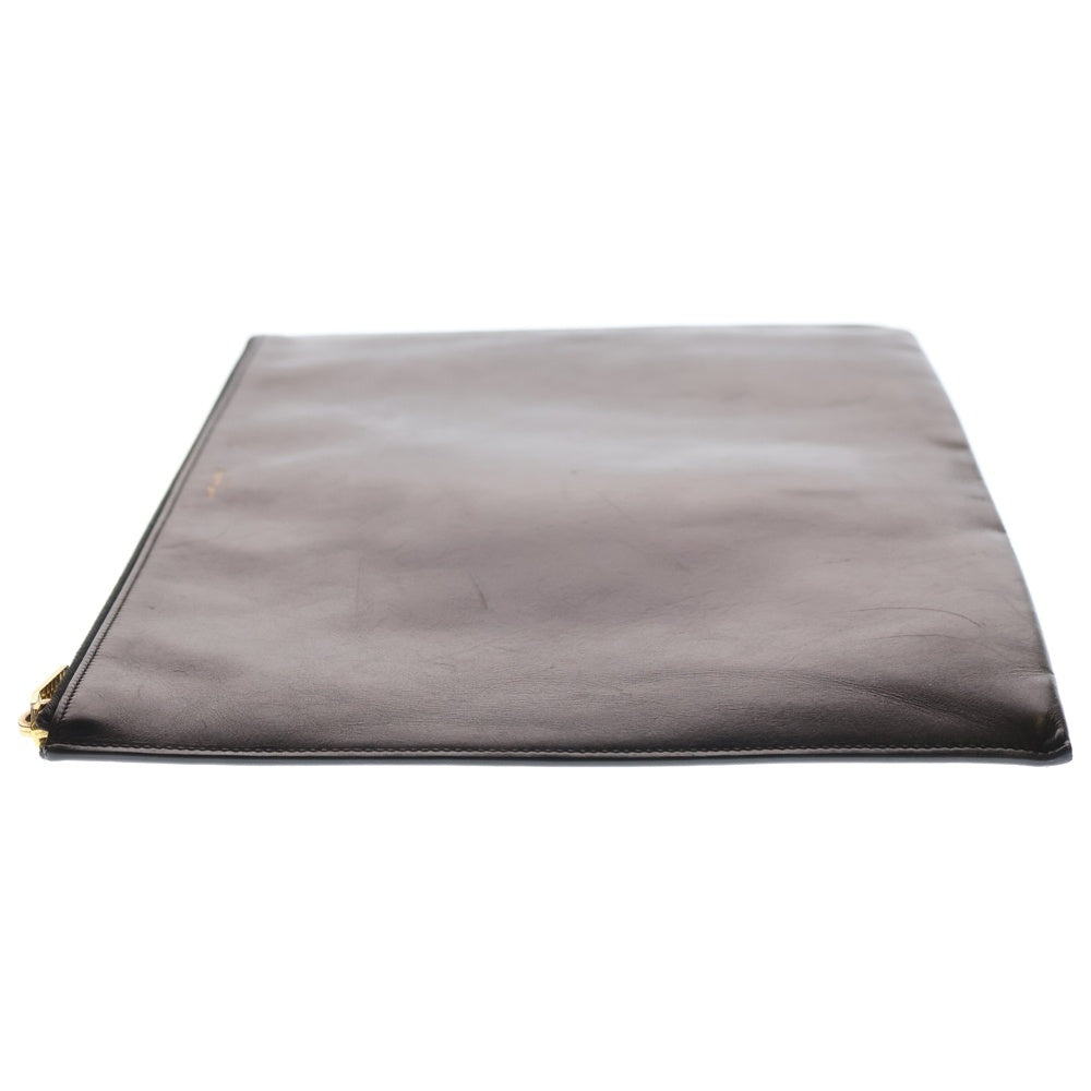 SAINT LAURENT PARIS(サンローランパリ) クラッチバッグ セカンドバッグ ケース ポーチ ブラック レザー 345277 ゴールド金具