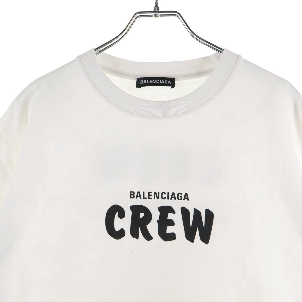 BALENCIAGA(バレンシアガ) 20SS CREWプリント クルーネック 半袖Tシャツ ホワイト 612966 TIV24
