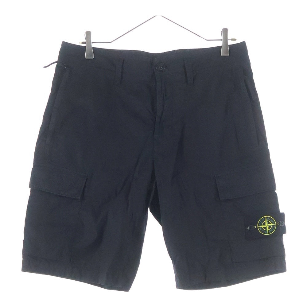 STONE ISLAND(ストーンアイランド) ロゴワッペン付き カーゴハーフパンツ ショーツ ブラック 8015L0803