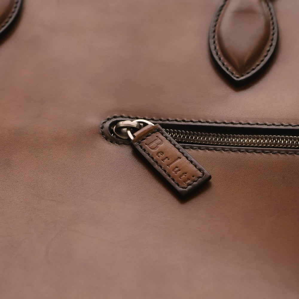Berluti(ベルルッティ) アンジュール ブリーフケース ブラウン レザー ハンドバッグ