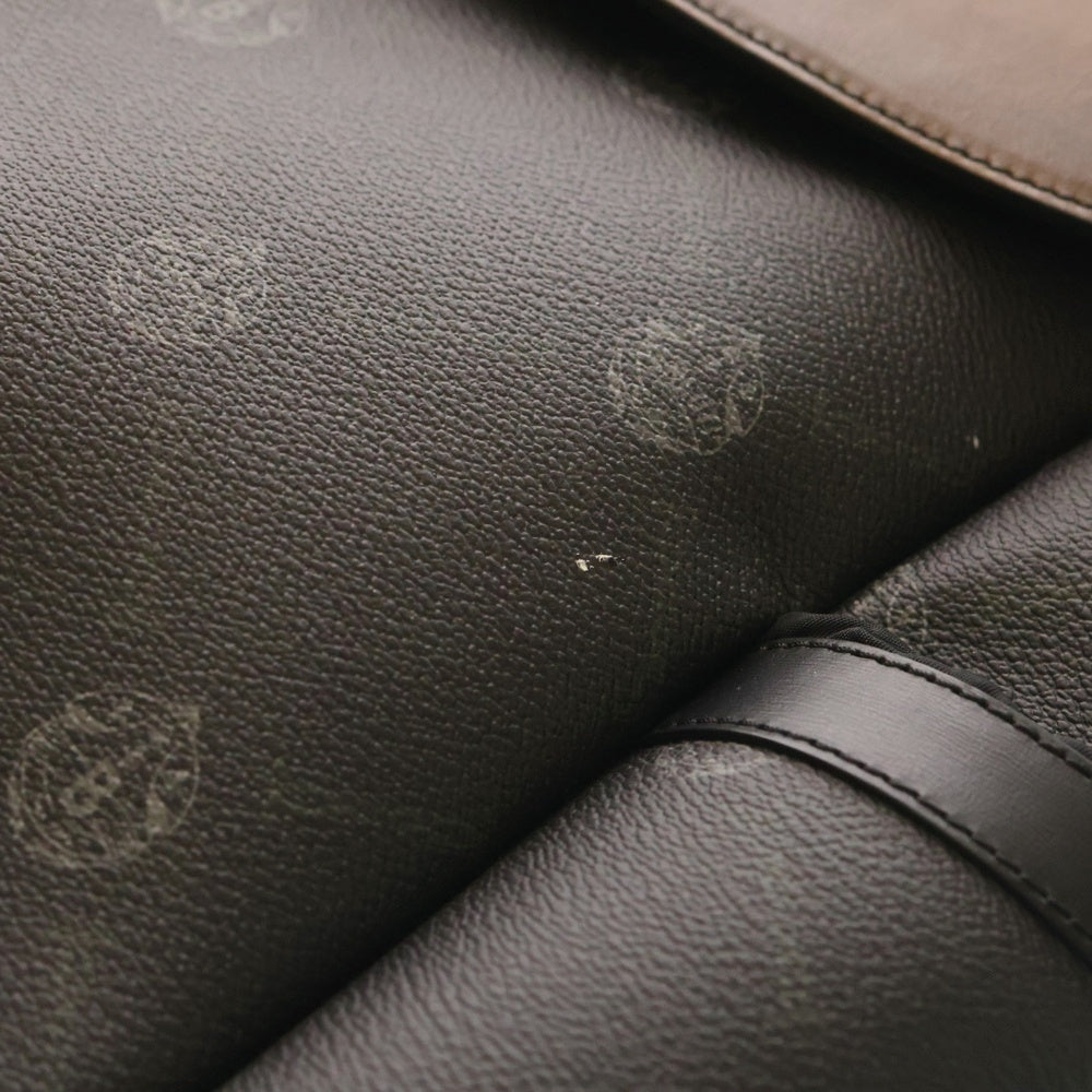 Berluti(ベルルッティ) ハイカー レザー デイパック バックパック リュックサック シルバー金具 ブラック/ブラウン