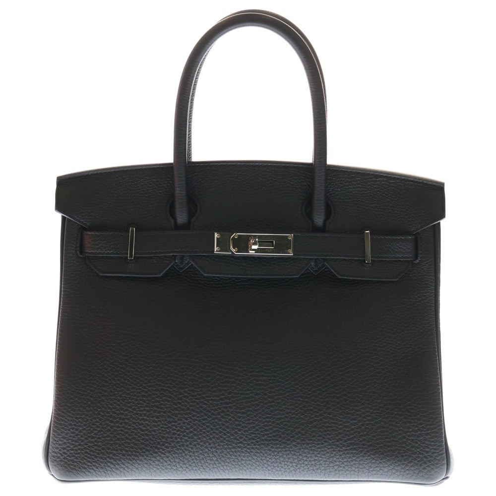 HERMES(エルメス) バーキン30 ブラック トゴ ハンドバッグ シルバー金具 Y刻印 レディース