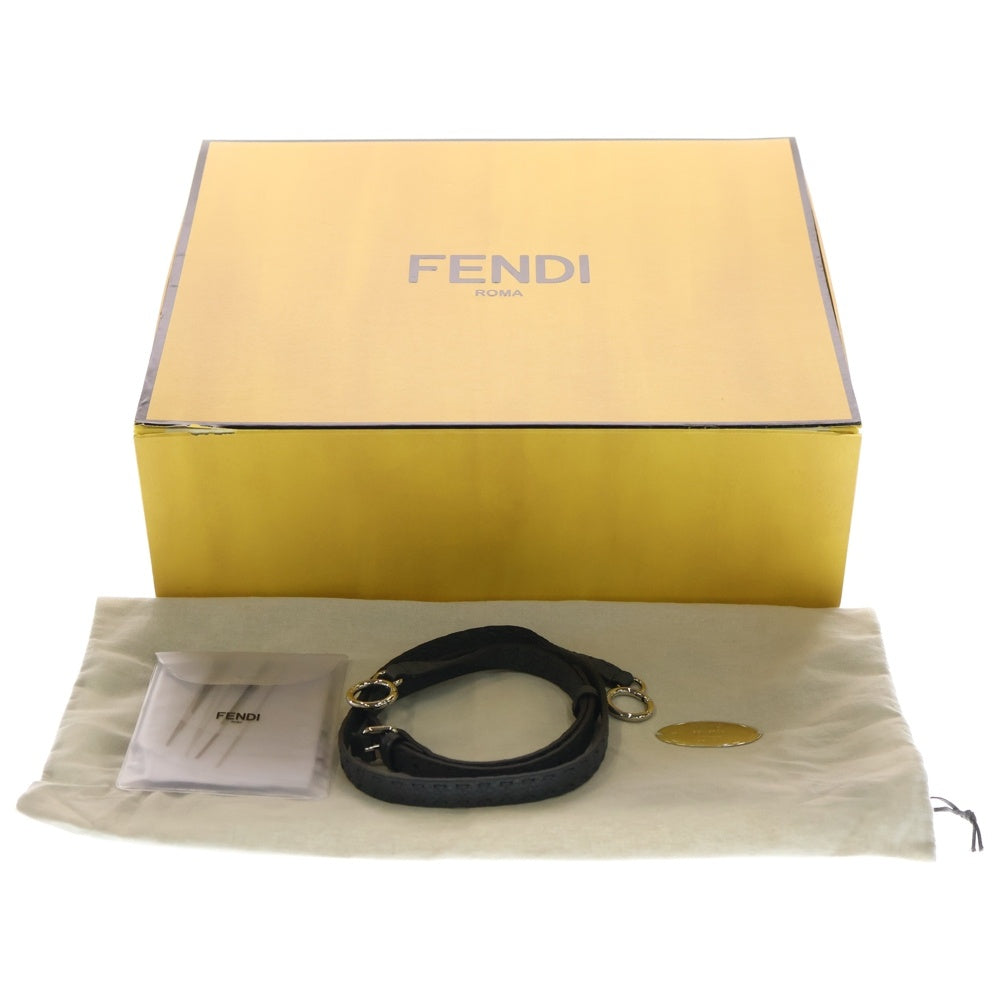 FENDI(フェンディ) ピーカブー セレリア レギュラー 2WAYバッグ ハンドバッグ ショルダーバッグ グレー レザー シルバー金具 レディース
