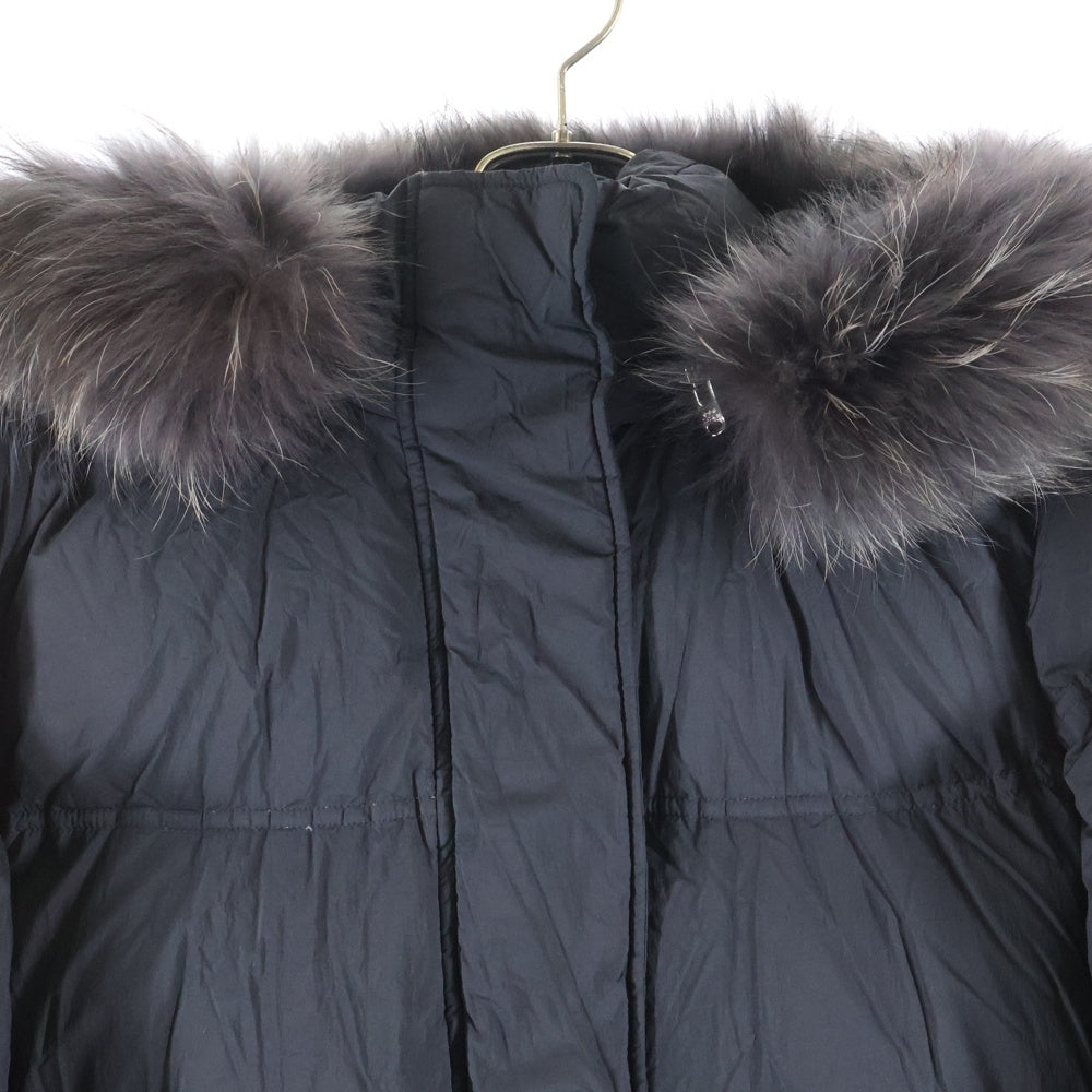 TATRAS(タトラス) 20AW MADEIRA マデイラ ラクーンファー ナイロン ダウンジャケット ダウンコート ブラック LTK20A4210 レディース