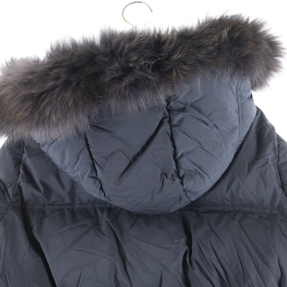 TATRAS(タトラス) 20AW MADEIRA マデイラ ラクーンファー ナイロン ダウンジャケット ダウンコート ブラック LTK20A4210 レディース