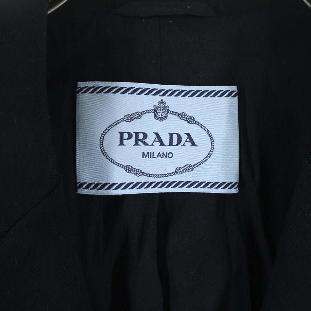 PRADA(プラダ) 13SS ナイロン混 レーヨン 2B テーラードジャケット ブラック レディース 270066