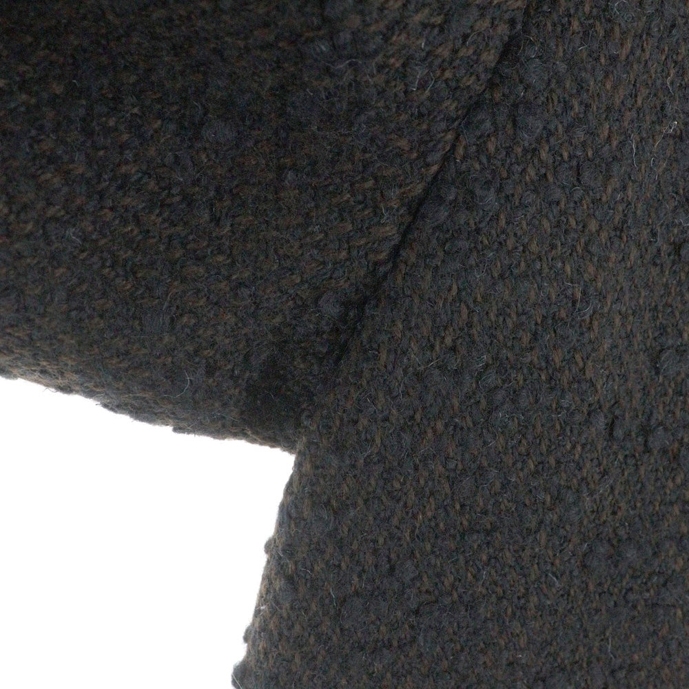 PRADA(プラダ) ウールツイード 3B チェスター ロング コート ブラウン/ブラック