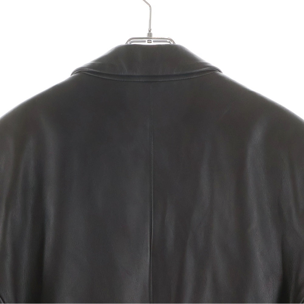 EMPORIO ARMANI(エンポリオアルマーニ) ラムスキン レザー 3B テーラードジャケット ブラウン