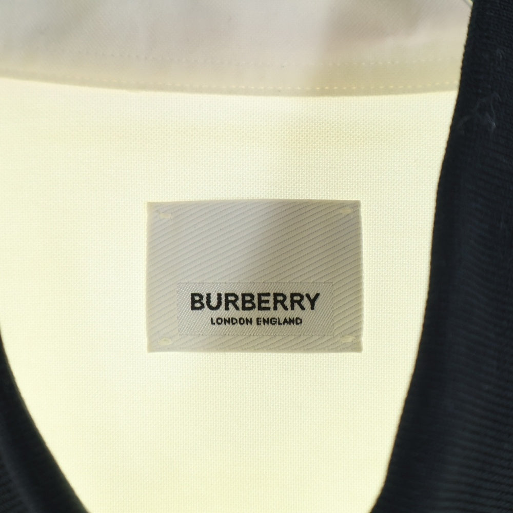 BURBERRY(バーバリー) リブ切り替え コットン 長袖シャツ ホワイト 8013457