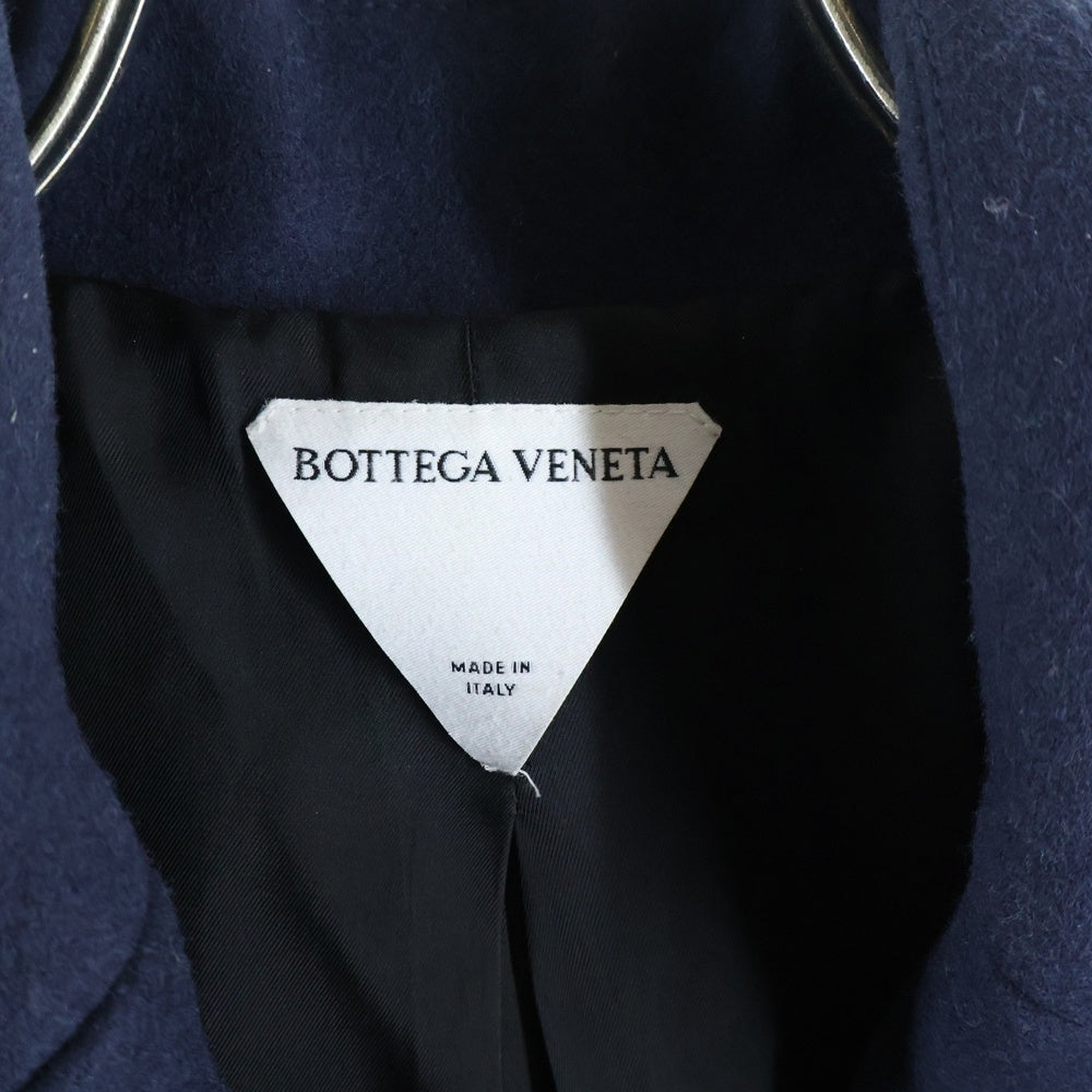 BOTTEGA VENETA(ボッテガヴェネタ) ウール ダブルブレストピーコート ネイビー レディース