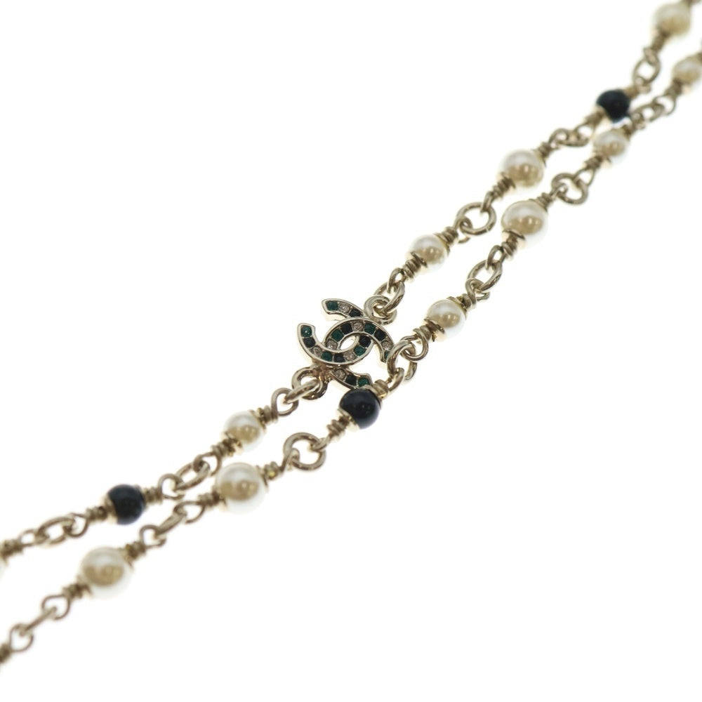 CHANEL(シャネル) 2025イヤーズギフト ココマーク バンビモチーフ ネックレス ペンダント チェーン ゴールド ストーン GP レディース