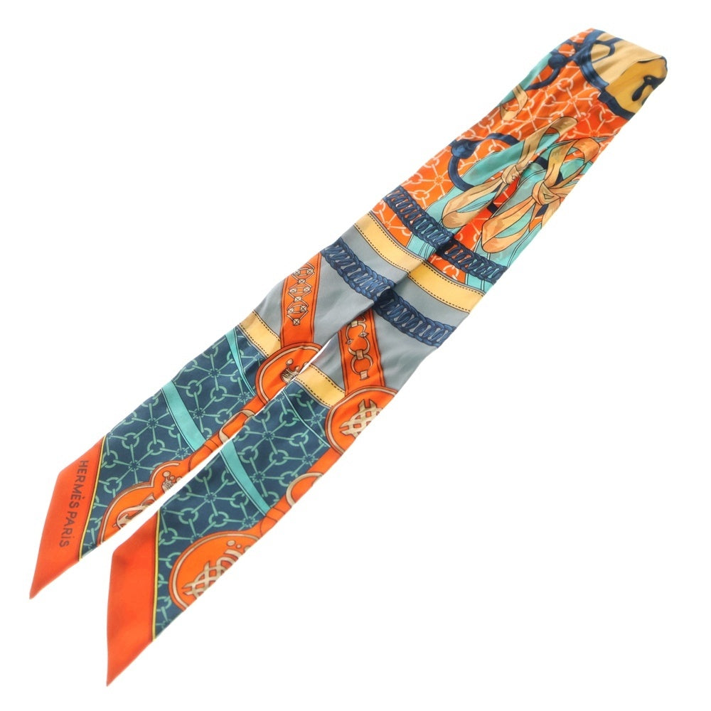 HERMES(エルメス) ツイリー 朝の散歩 シルクスカーフ オレンジ レディース