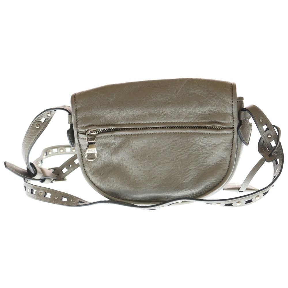 LOEWE(ロエベ) ヘリテージ ショルダーバッグ メタリックシルバー レザー レディース