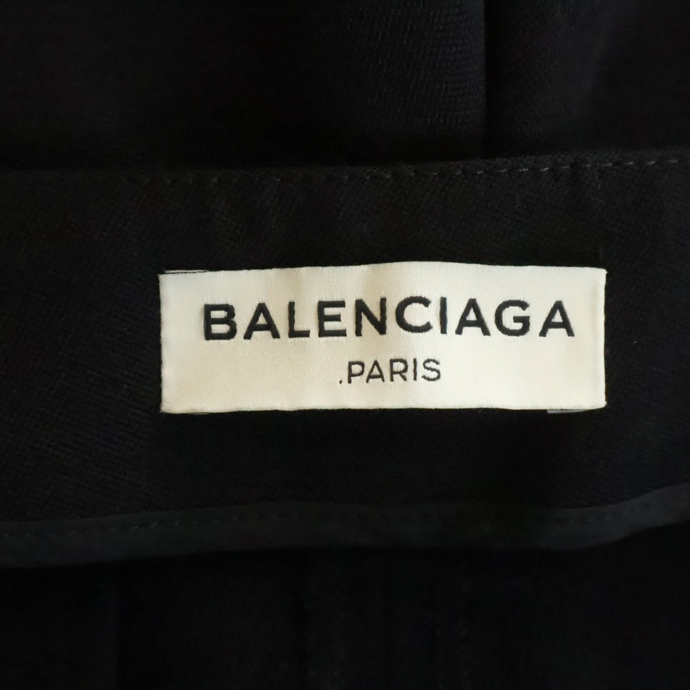 BALENCIAGA(バレンシアガ) ギミックベルト ウール スラックスパンツ ブラック レディース 392788