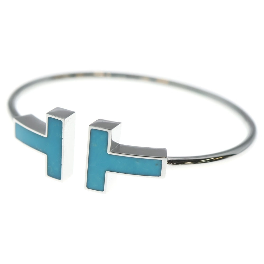 TIFFANY & Co.(ティファニー) Tワイヤー ターコイズ ブレスレット Au750 K18 WG ホワイトゴールド レディース