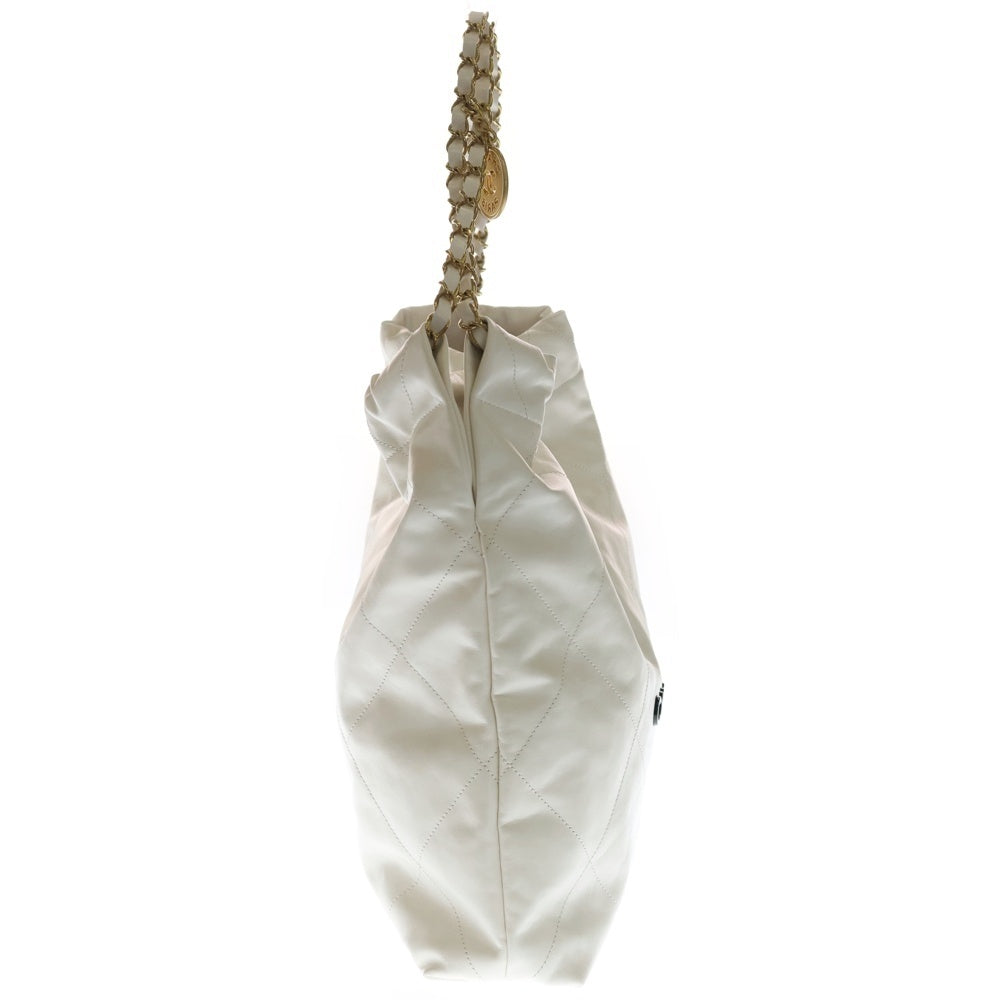 CHANEL(シャネル) シャネル22 チェーンバッグ ショルダーバッグ ハンドバッグ トートバッグ ホワイト レザー ゴールド金具 レディース