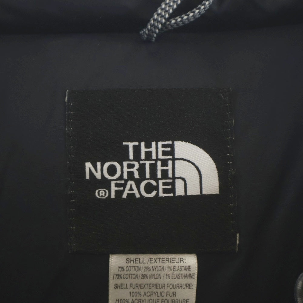 THE NORTH FACE(ザノースフェイス) ロゴ刺繍 フーデッドコーデュロイダウンジャケット ベージュ ND00358