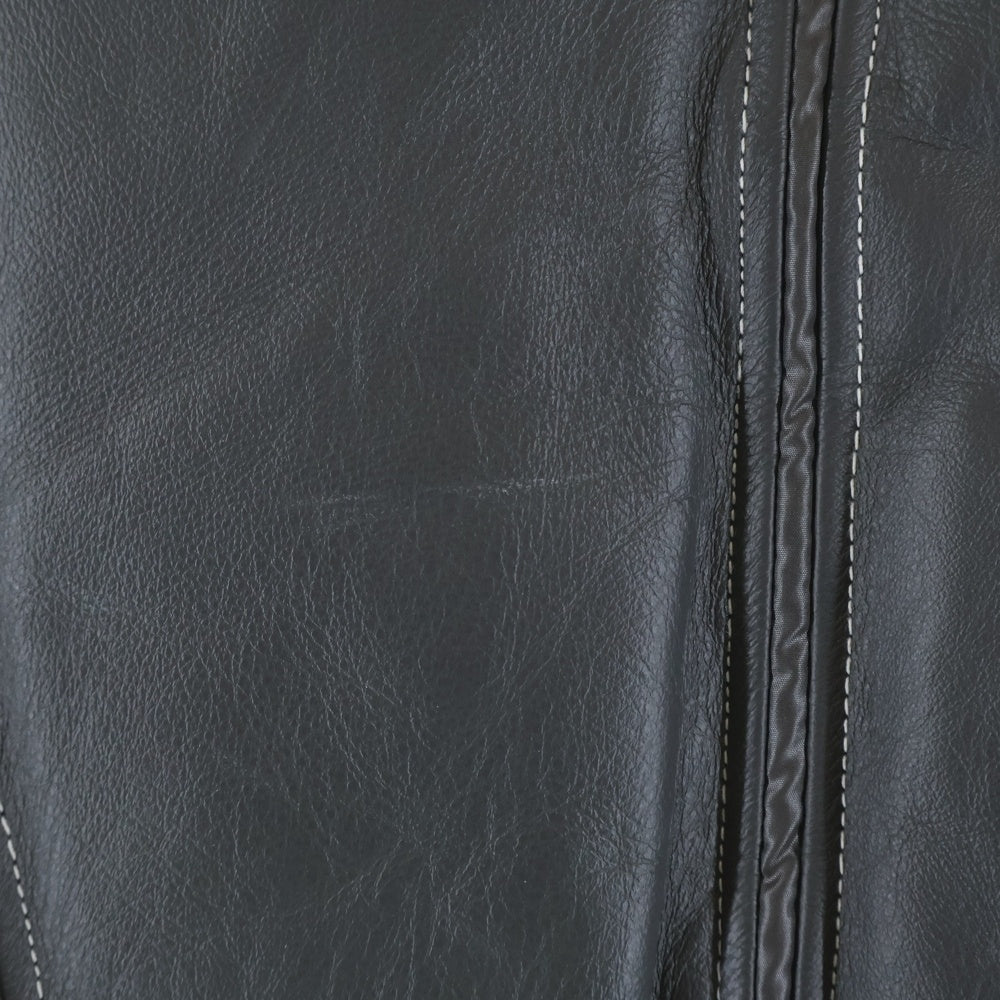 D him DOUBLE STANDARD CLOTHING(ダブルスタンダードクロージング) レザー切替ポリエステルダウンジャケット グレー 7556093