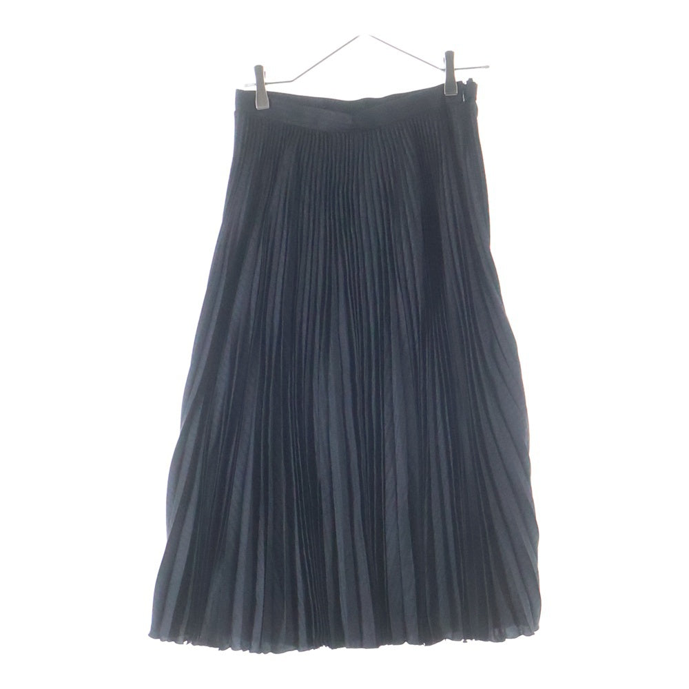 PRADA(プラダ) 22AW ロゴ総柄 ペチコート付プリントプリーツロングスカート ブラック P136U レディース