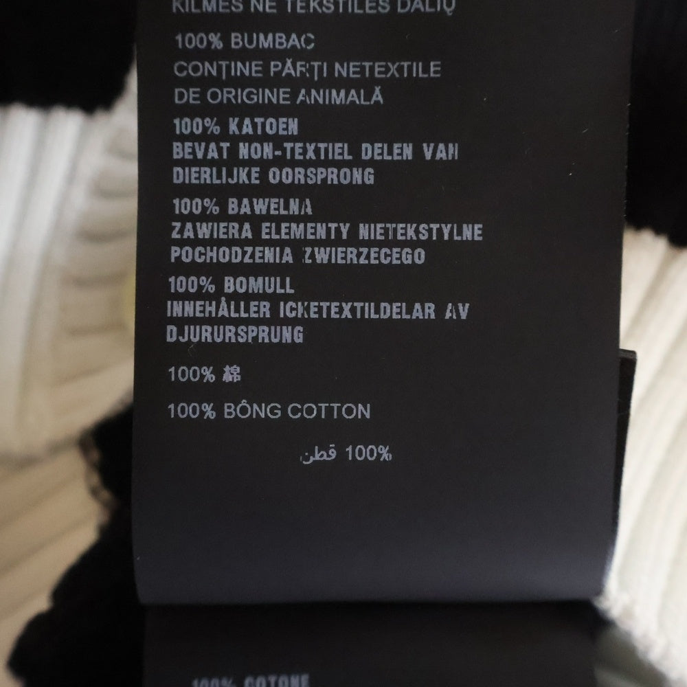 PRADA(プラダ) ロゴ刺繍クロップドセミラグランカーディガン ブラック×ホワイト P25I04 レディース