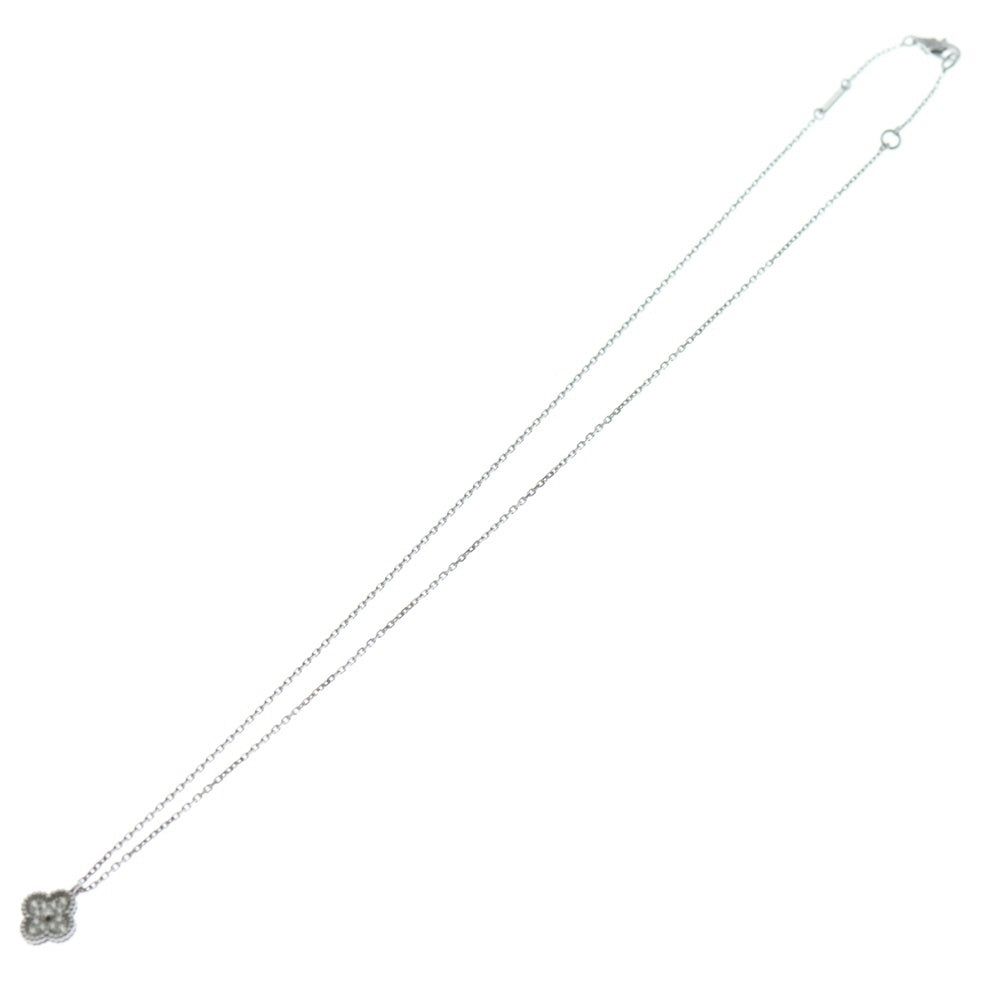 Van Cleef & Arpels(ヴァンクリーフアンドアーペル) スウィートアルハンブラ ダイヤ ネックレス Au750 K18 WG ホワイトゴールド VCARO85900 レディース